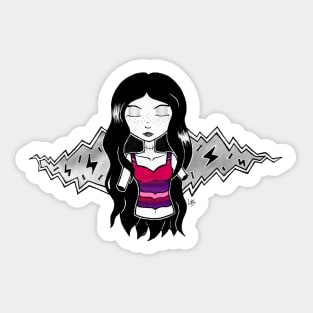 Zombie girl Sticker